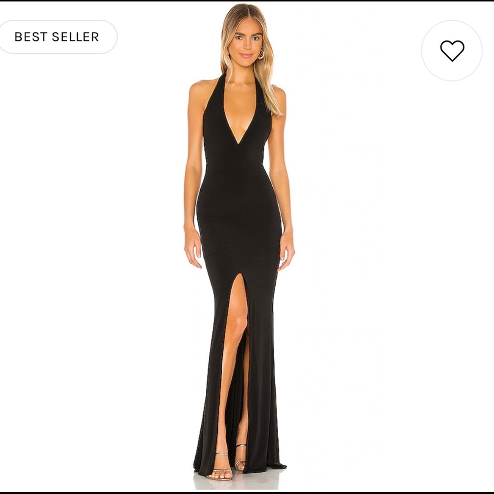 Nookie x REVOLVE Illegal Halter Gown in Black